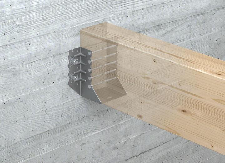 Actual product image GH Beam shoe TOP external 100x140 - hot-dip galvanised steel (Joist hanger, 1 pcs.)