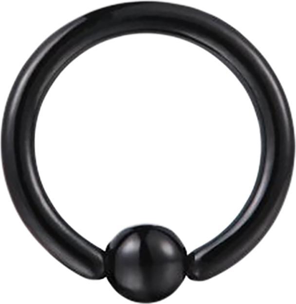 Star Piercing Ball Closure Ring Absolute Black (ohne Messing, Chirurgenstahl 316L)