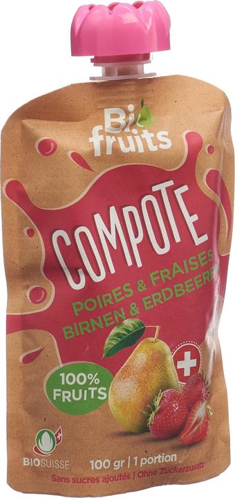 Produktbild Biofruits Kompott Erdbeeren & Birnen