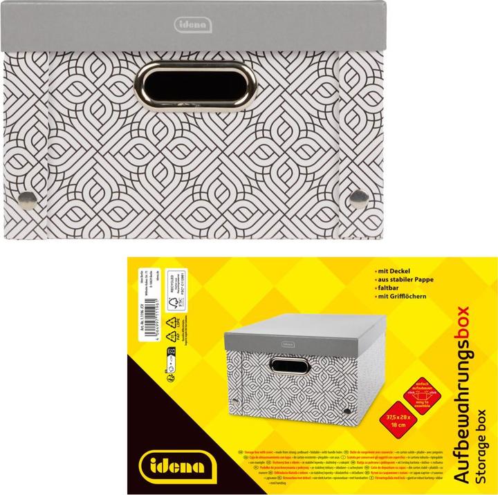 Actual product image Idena Storage box foldable grey 37,5x28x18cm
