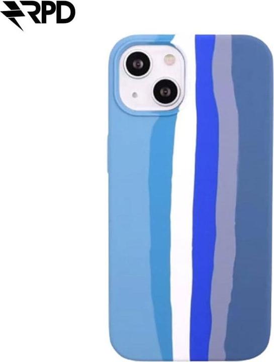 Produktbild RPD iPhone 12/12 Pro - Silicone Case Blue Rainbow - Regenbogen-Muster, blau (Apple iPhone 12 Pro, Apple iPhone 12)