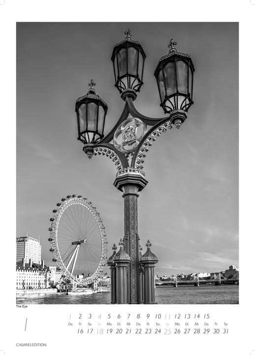 Image du produit London schwarz-weiss 2026 S 29x21cm (Allemand)