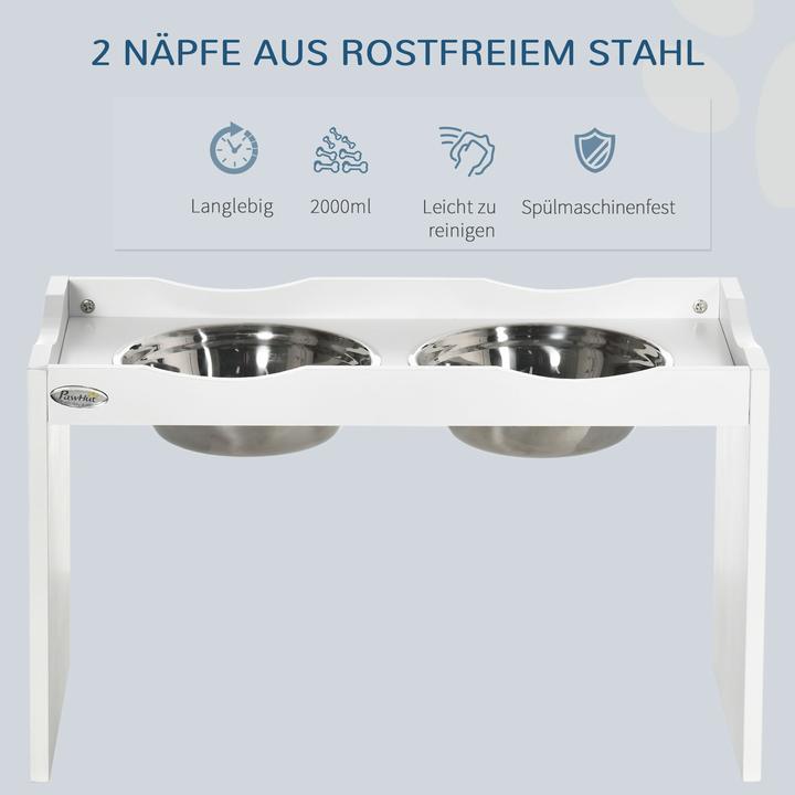 Produktbild PawHut Hundenapf mit erhöhtem Design (2 l)