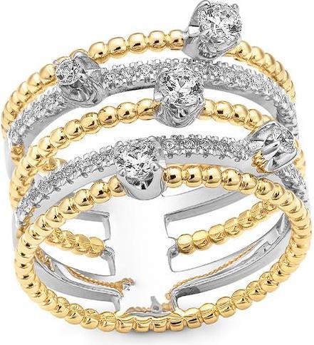 Breuning RING - BRILL. 0,612 Ct. H/si (52, 585/14 K Gold)
