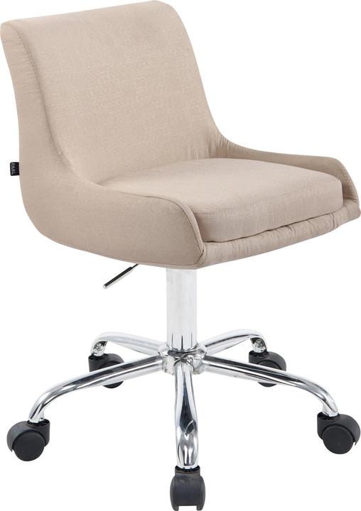 Image du produit Swisshandel24 Tabouret de travail Club Tissu, crème