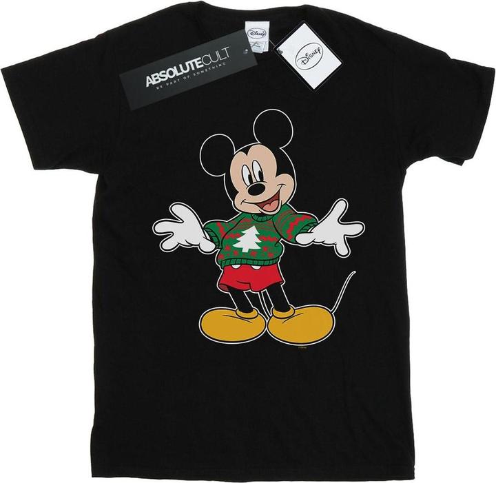Disney Mickey Mouse Christmas Jumper Stroke TShirt (L)