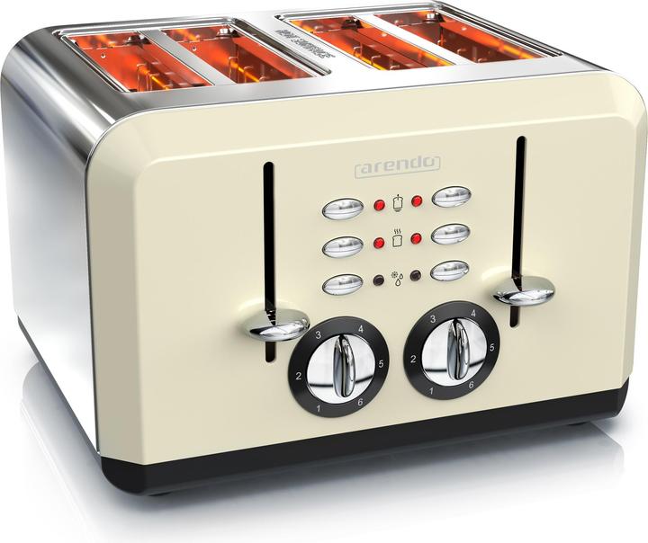 Actual product image Arendo Automatic Toaster 4 Slices in Beige (EU plug)