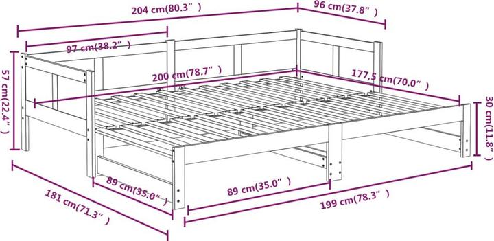 Actual product image VidaXL Galatios (90 x 200 cm)