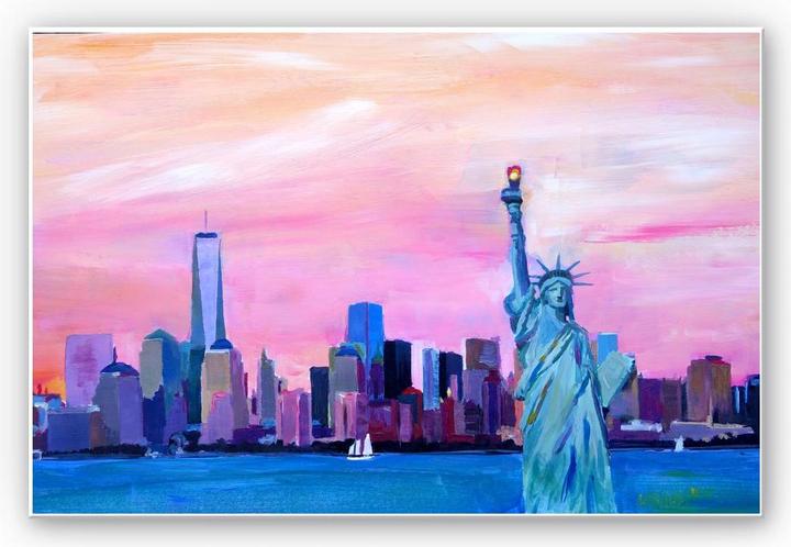 Image du produit Trenddeko Bleichner - Skyline de Manhattan (100 x 70 cm)