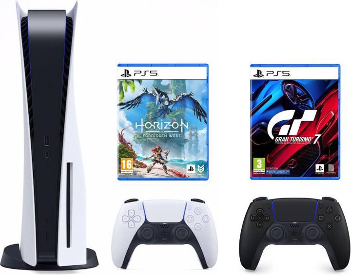 Immagine prodotto Sony Bundle Playstation 5 + GT 7 + Horizon Forbidden West + Controller wireless