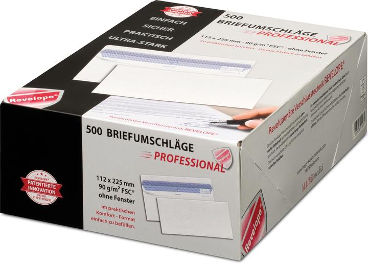 Produktbild Magni Revelope Professional Briefhüllen 112 x 225 mm selbstklebend Offset weiss 90 g/m² (FSC), 30051799 (500 x)