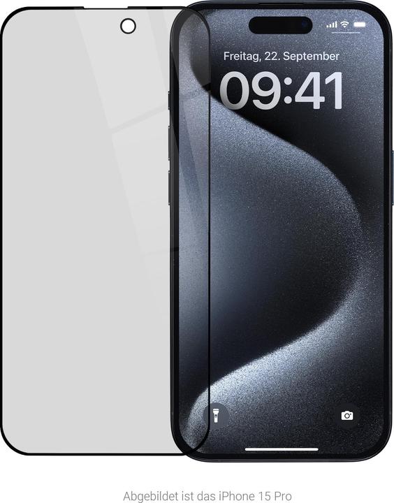 Produktbild Artwizz PrivacyGlass Bildschirmschutz iPhone 16 Pro (1 Stück, Apple iPhone 16 Pro)
