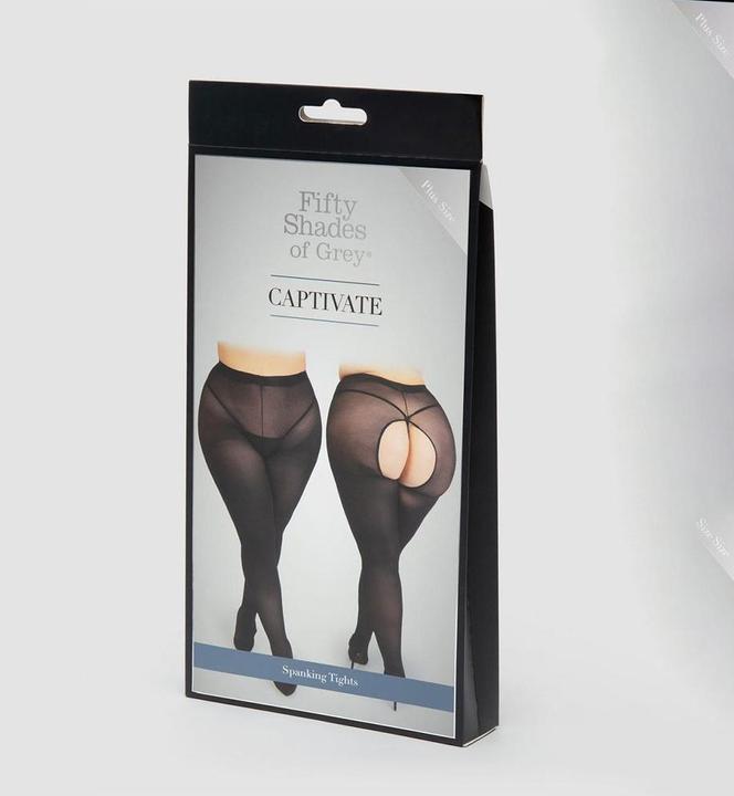 Actual product image Fifty Shades of Grey Captivate Plus Size Spanking Tights One Size Curve - Black (XXL, 3XL)