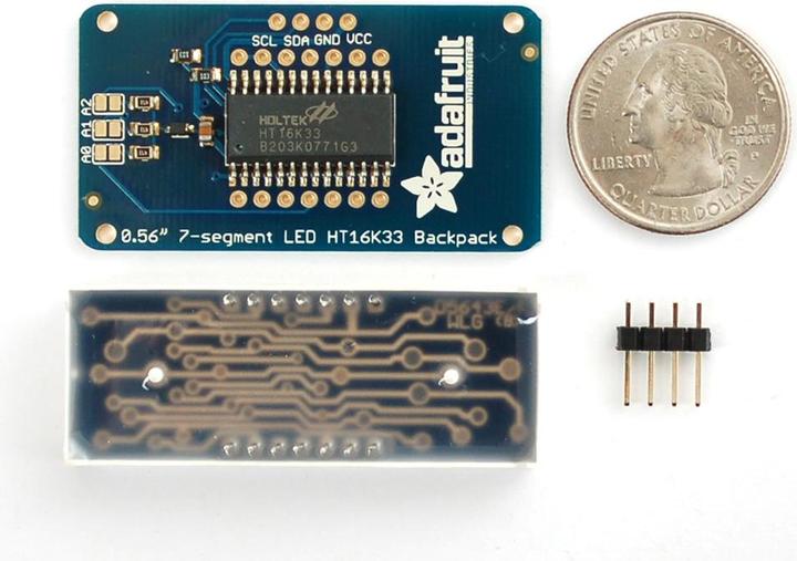 Produktbild Adafruit 0.56" 4-Digit 7-Segment w/I2C Blau (Diverse)