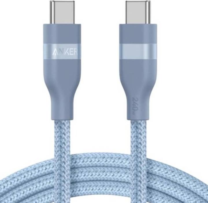 Anker Ultra Soft Kabel- USB-C zu USB-C - 240W - 0.9M - Blau (0.90 m, 240 W)