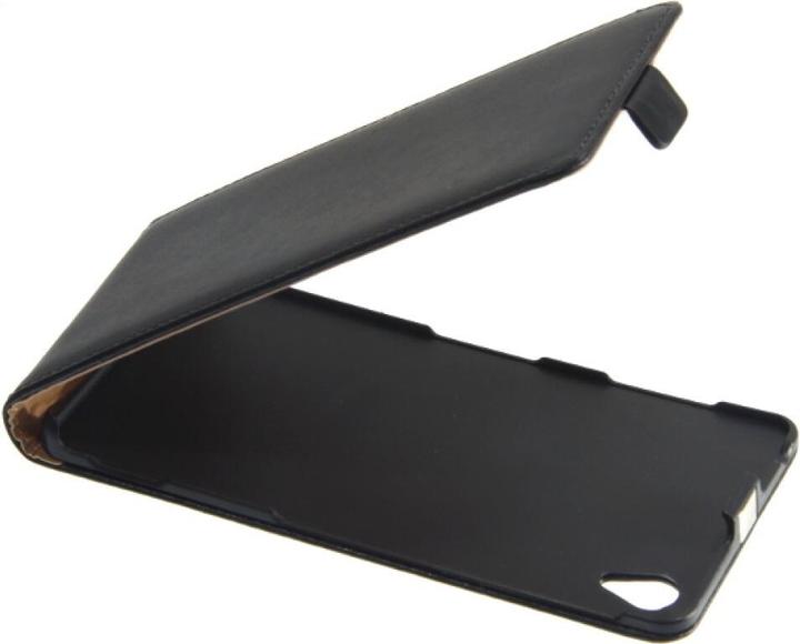 Actual product image OEM Slim Leather Flip Case for Sony Z3 - Black (Sony Xperia Z3, Sony Xperia Z3 Dual, Sony Xperia Z3v)