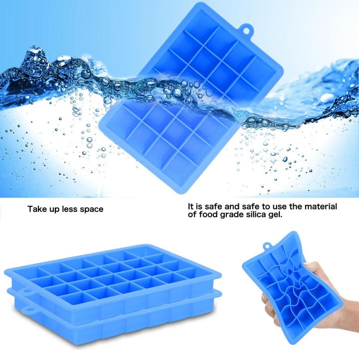 Produktbild Intirilife 2x Eiswürfelformen 2er Set à 24 Fächer