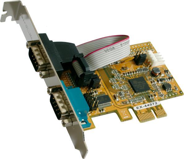 Produktbild Exsys EX-44072, Universal PCI-E zu 2S RS-232 Karte, (Oxford)