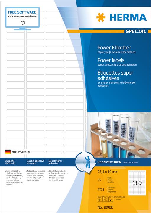 Produktbild HERMA Power Etiketten A4