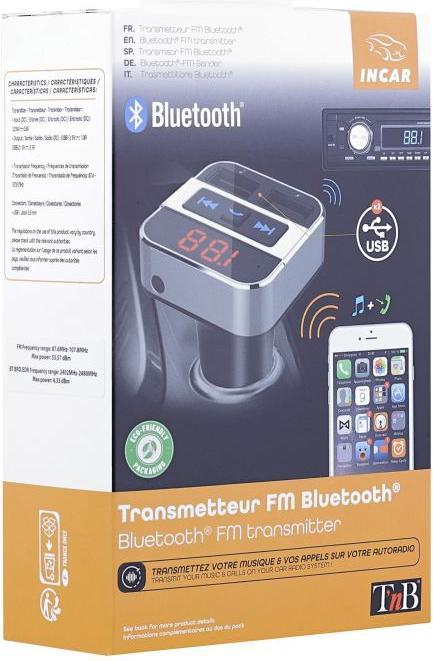 Produktbild T'nB Transmetteur FM Bluetooth compatible avec 2x USB (Sender & Empfänger)