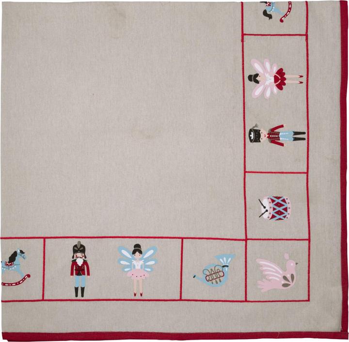 Greengate Cindarella Xmas white emb 120x120cm