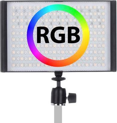 Actual product image Falcon Eyes RGB LED lamp set T8 incl. rechargeable battery (Ring light)