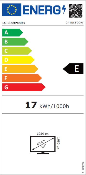 Etichetta energetica LG 24MK600M-B (1920 x 1080 pixel, 23.80")