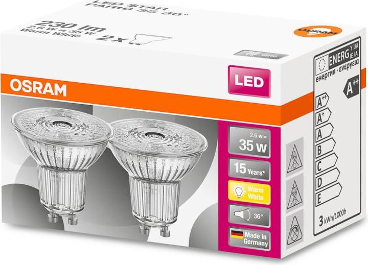 Image du produit Osram LED ST MR16 35 36 GU5,3 WW DUO (GU10, 2.60 W, 230 lm, 1 x, F)