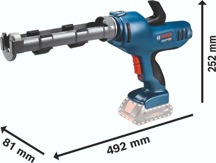 Actual product image Bosch Professional Bosch GCG 18V-310 Professional cordless cartridge gun 18 V 310 ml 3.5 kN + 2x ProCORE rechargeable