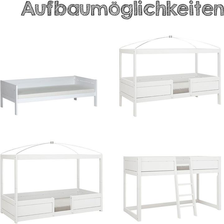 Produktbild Lifetime Kidsrooms 4 in 1 Bett mit Himmel, Standard Rollboden (90 x 200 cm)