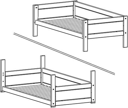 Produktbild Lifetime Kidsrooms Kopf+fussteil Aus Untergestell Vom 4 in 1 Bett