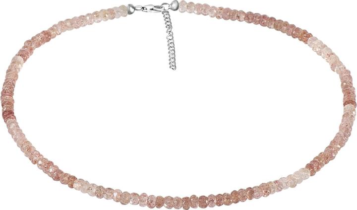 Produktbild Xen Strawberry Quarz - Collier 5,5 mm facettiert 43 + 5 cm 925 Silber (925 Sterling Silber, 43 cm)
