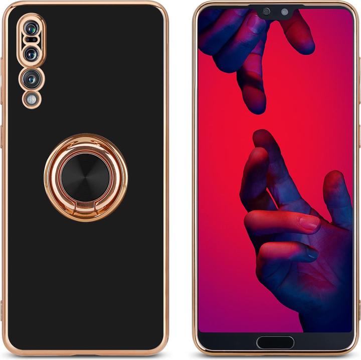 Immagine prodotto Cadorabo Custodia per Huawei P20 PRO / P20 PLUS in TPU con protezione della fotocamera e anello stile LM089 (Huawei P20 Plus, Huawei P20 Pro)