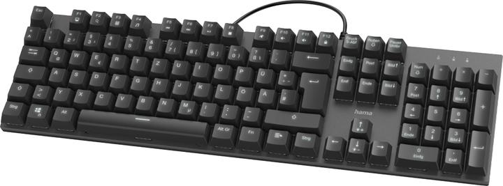 Hama Clavier mécanique de bureau MKC-650, câble extra-long, noir/anthracite (DE, Filaire)