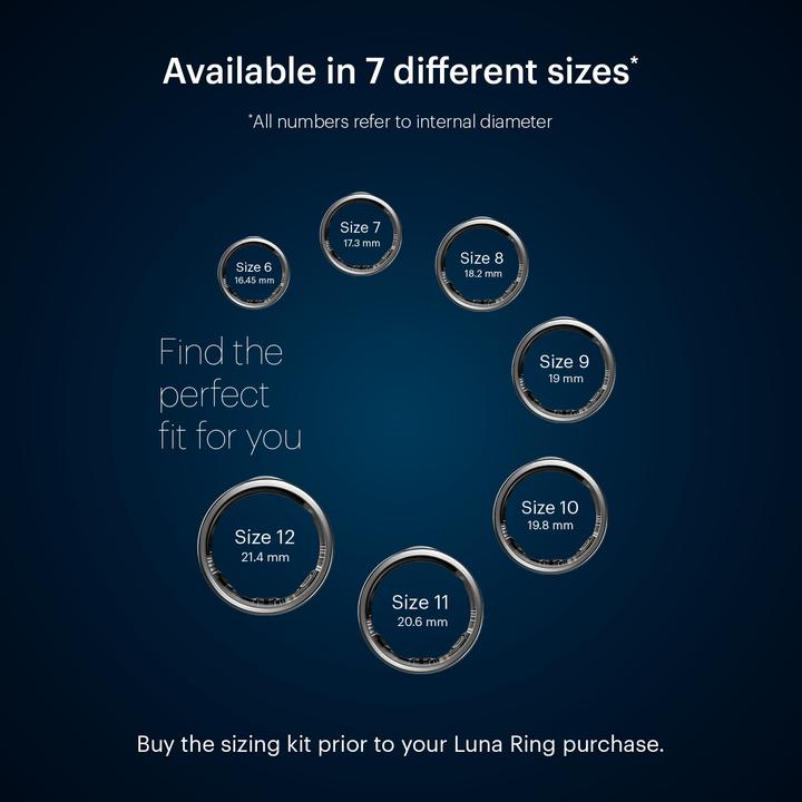 Image du produit Luna Ring Smart Ring (12, Noir lunaire)