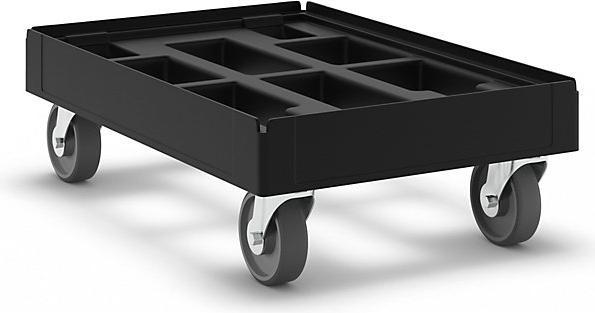 Produktbild eurokraft basic Transportroller, schwarz (300 kg)