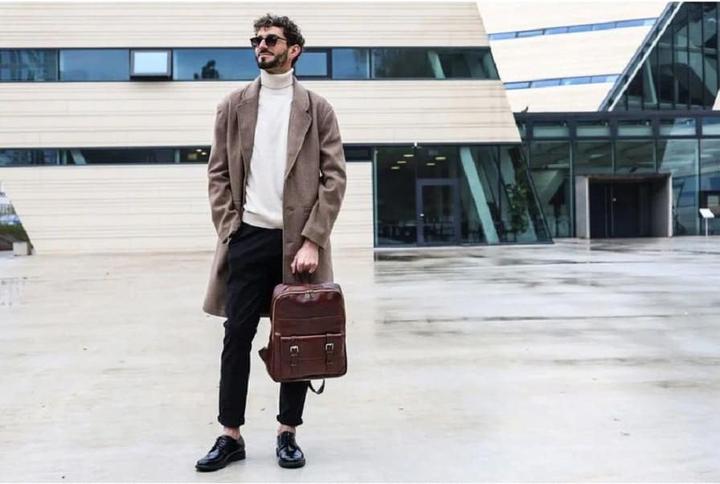 Produktbild Only-Bags.Store Brauner grosser Lederrucksack