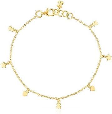 Tous Beautiful gold-plated bracelet with Cool Joy charms 1003190800