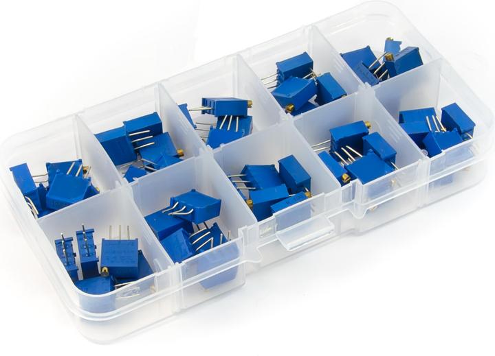 Image du produit Purecrea Set de 50 potentiomètres rotatifs (50 ohms - 1 mOhm) (Potentiomètres)