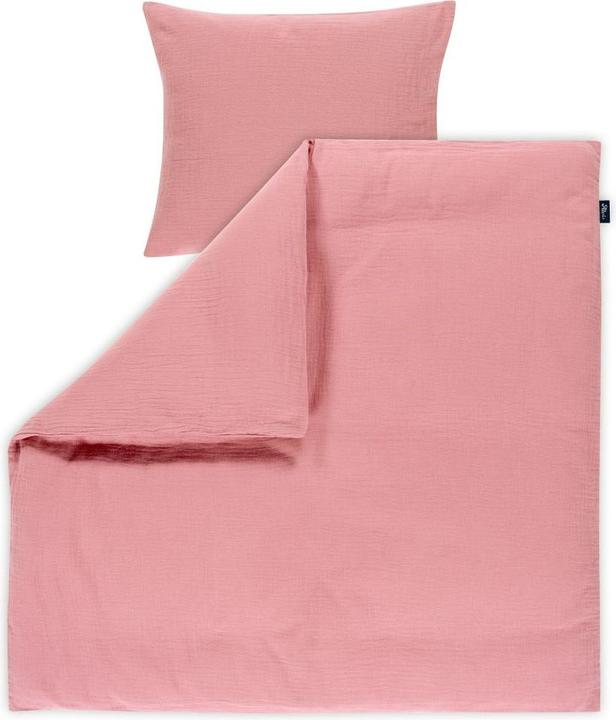 Produktbild Alvi Babybettwäsche & Bettsets Bettwäsche Mull mit Knopf 100 x 135 cm - Fox Glove (100 x 135 cm, 40 x 60 cm)
