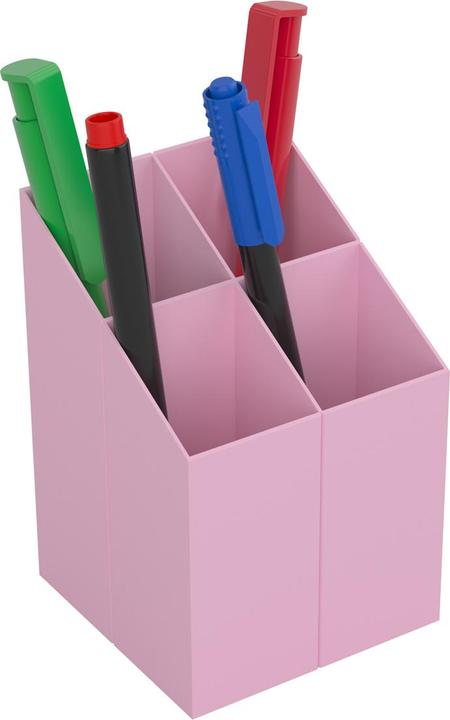 Actual product image Ico Square desk organiser, 4 compartments, pastel pink