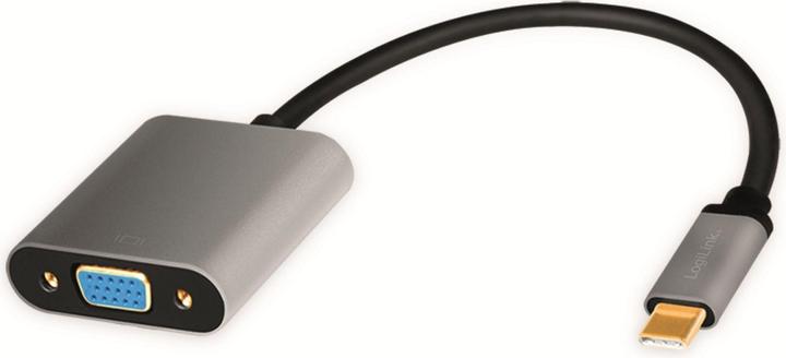 Image du produit LogiLink LinkLink CUA0104 Adaptateur USB 3.2 Gen 1 C/M vers VGA,1080p/60Hz, alu, noir/gris, 0.15 m (USB-C, 4.50 cm)