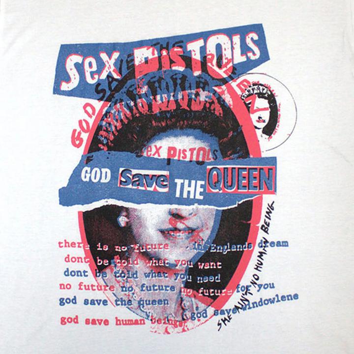 Immagine prodotto God Save The Queen Maglietta Cucitura in Sovrapposizione Adulto Unisex (S)