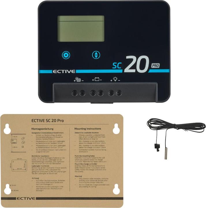 Produktbild Ective SC 20 Pro | MPPT Solar-Laderegler 12V/24V 20A | 2. Generation