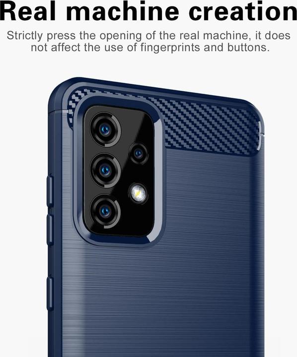 Produktbild Cadorabo TPU Ultra Slim carbon edelstahl Kombi Cover (Samsung Galaxy A52 5G)
