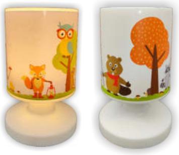 Produktbild Niermann Stand By Niermann Waldtiere LED Akku-Tischleuchte Warmweiss 1,5W IP44 Weiss, Multicolor