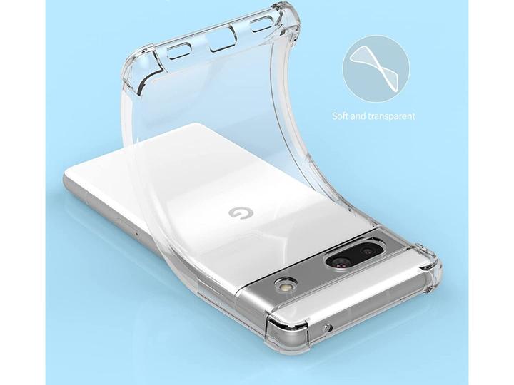 Produktbild Screenguard Google Pixel 7a Hülle Crystal Soft Airbag Bumper (Google Pixel 7a)