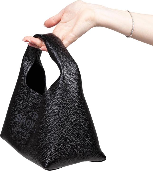 Actual product image Marc Jacobs the mini sack bag in black leather