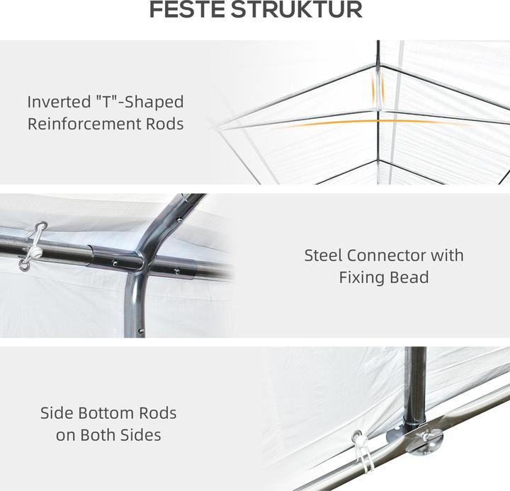 Produktbild Outsunny Partyzelt mit abnehmbaren Seitenwänden (595 cm, 295 cm)