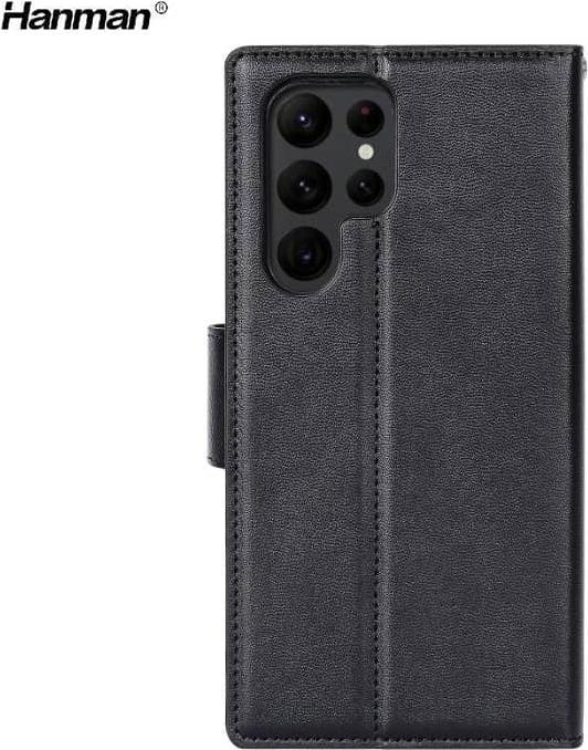 Actual product image Hanman Samsung Galaxy S21 Plus - Mill flip case with 3 card slots, black (Samsung Galaxy S21+)